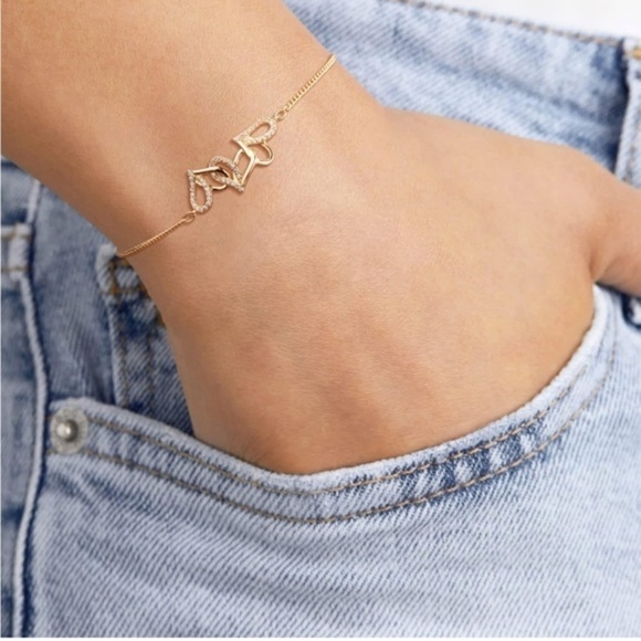 GOLD 14k Gold Plated Cubic Zirconia Bracelet - Picture 3 of 3